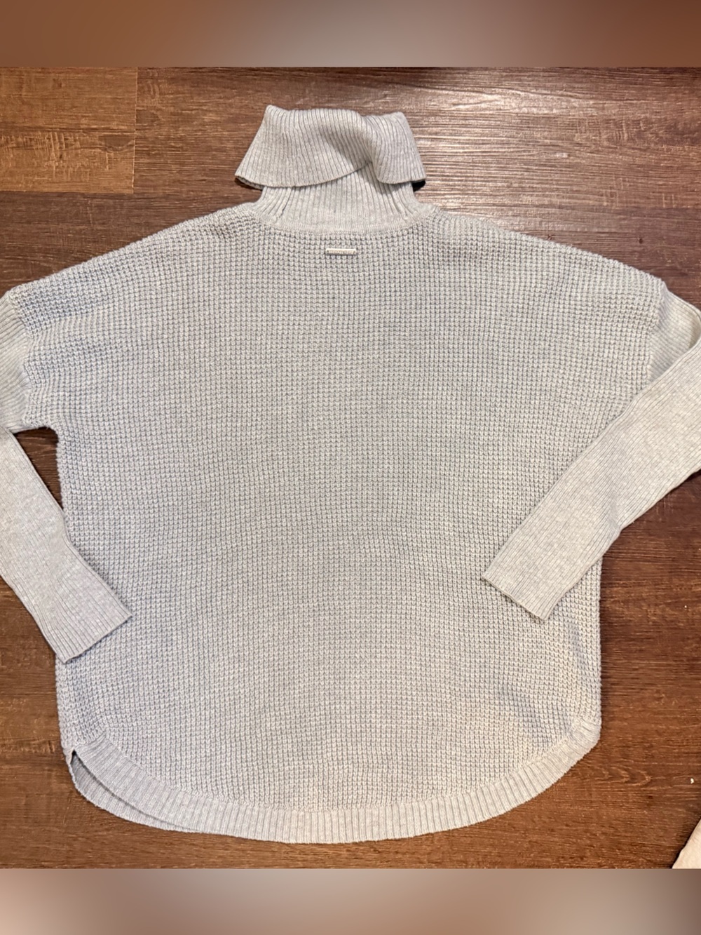 Michael Kors Light Gray Ribbed Turtleneck Sweater Size L - Picture 7 of 11